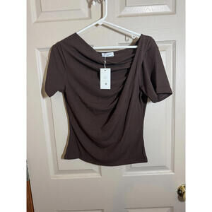 Brown Cotton Women's Top - Size XL fits like a Small